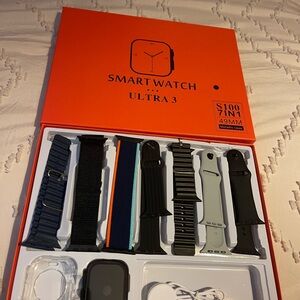 Smartwatch Ultra 3 Case with Multi-Color Bands